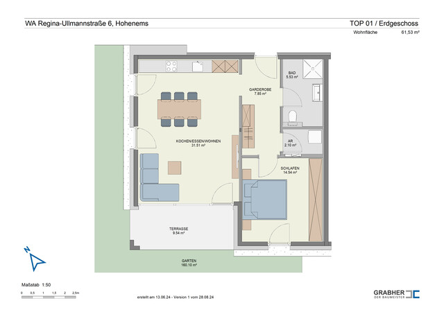 Großzügige 2-Zi-Wohnung mit riesigem Garten
