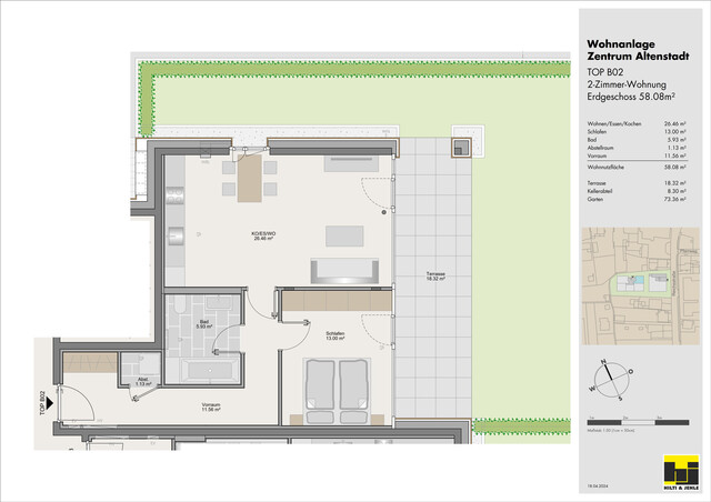 2-Zimmer-Gartenwohnung