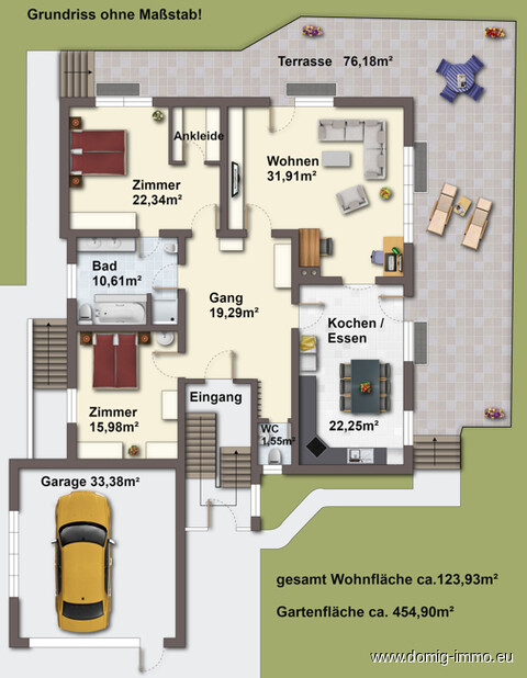 Großzügige Gartenwohnung ca. 124m² mit Doppelgarage in Tschagguns!