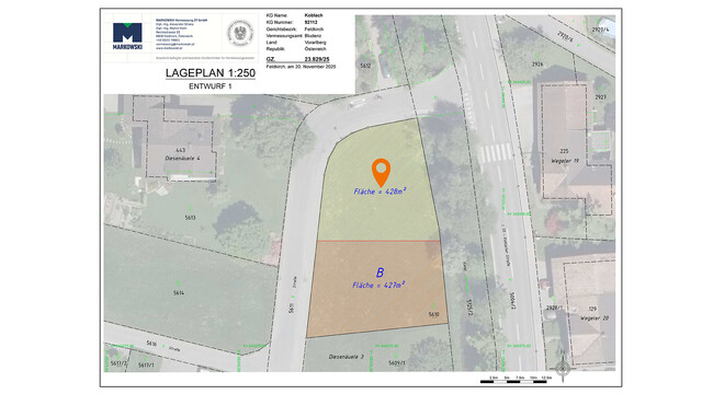 GRUNDSTÜCK A (428 m²) KOBLACH-DIESENÄUELE