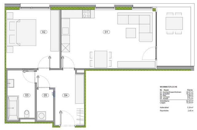 Moderne 2-Zimmerwohnung mit Loggia in Bregenz zu vermieten!