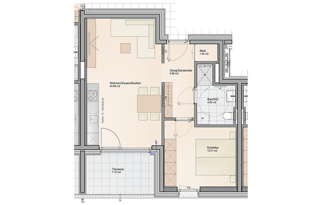 Attraktive 2-Zimmer Dachgeschosswohnung (Top A07)