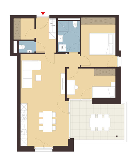 3-Zimmerwohnung mit Terrasse | Top 09