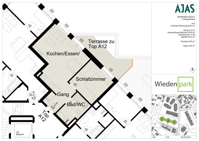 Wunderschön: 2-Zimmer, Balkon, Paketanlage und Service-App