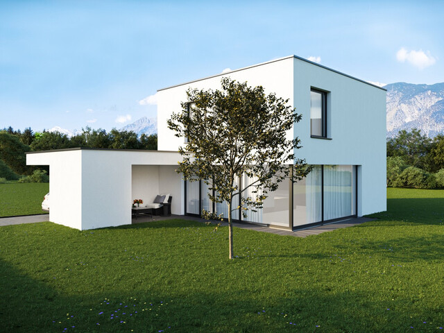Projekt Kompakt Daheim² - modernes Doppelhaus mit Garten in top Lage von Götzis - DH2