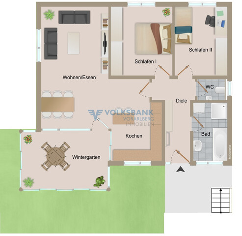 Ruhelage trifft privaten Garten!