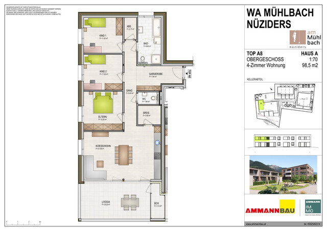 WA Mühlbach TOP A8 Dachgeschoßwohnung