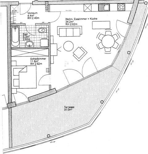 "ohne Provision" moderne 2 Zimmer Terrassenwohnung 