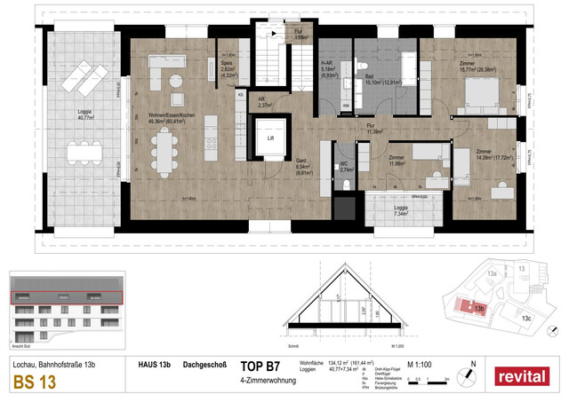 Dachgeschosswohnung mit Seeblick - Wohnen am Funkenweg - Ruhelage im Zentrum - Top B7