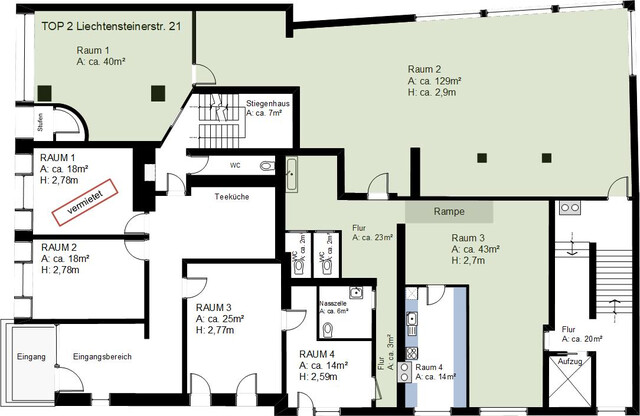 Attraktive Praxis- und Büroräumlichkeiten in zentraler Lage in Feldkirch