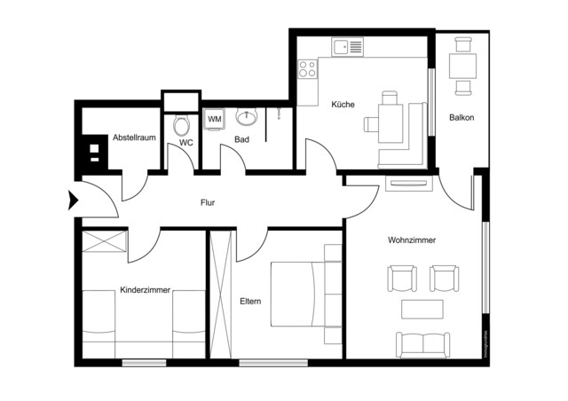 3-Zimmer-Wohnung in ruhiger Lage von Wolfurt mit tollem Ausblick