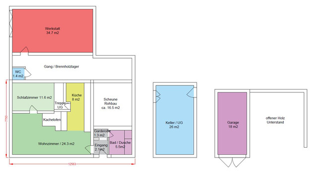 Haus mit Scheune und viel Potenzial / 950m2 Grundstück in Hohenems