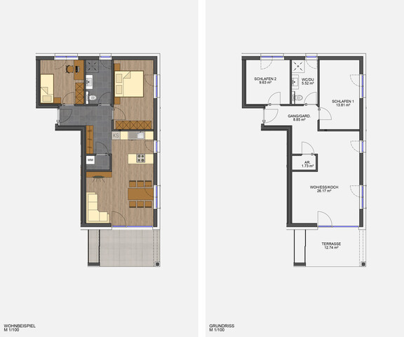 Grenznahe 3-Zimmer Gartenwohnung in Koblach