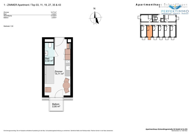 Neubauprojekt in Bestlage von Bregenz - Apartment Top 19 für Personal & Kurzzeitwohnen