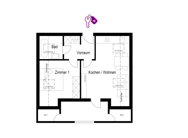Deine Starterwohnung in Rankweil-Brederis - 2-ZI-Dachgeschosswhg. zu verkaufen!