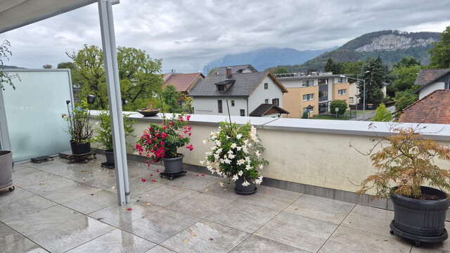 Zentral gelegene 2-Zimmer Dachgeschosswohnung mit großer Terrasse in Götzis - direkt am Garnmarkt
