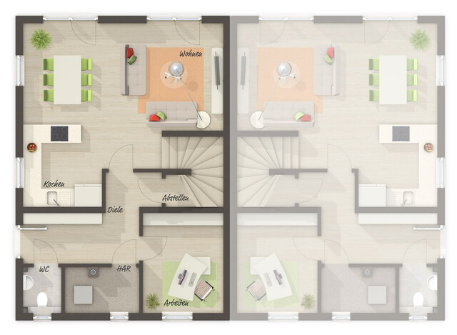Neue Doppelhaus-Hälfte in Ziegelbauweise inkl. Grundstück -  Noch 1 Haus frei!