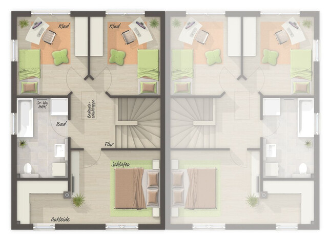 Neue Doppelhaus-Hälfte in Ziegelbauweise inkl. Grundstück -  Noch 1 Haus frei!