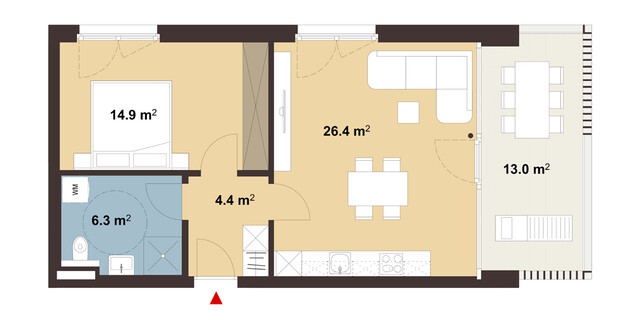 Gemütliche 2-Zimmer-Terrassenwohnung | C07