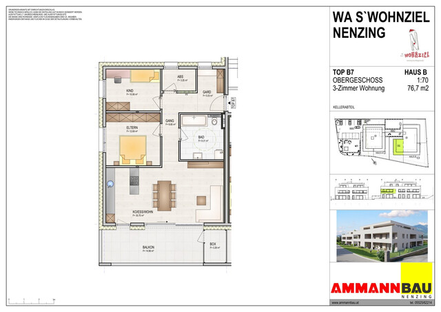 WA s`Wohnziel TOP B7 Wohnung mit Balkon