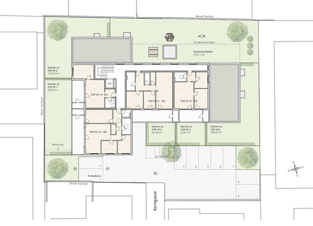 2-Zi-Gartenwohnung TOP 3 in Rankweil-Brederis, Korngasse 5