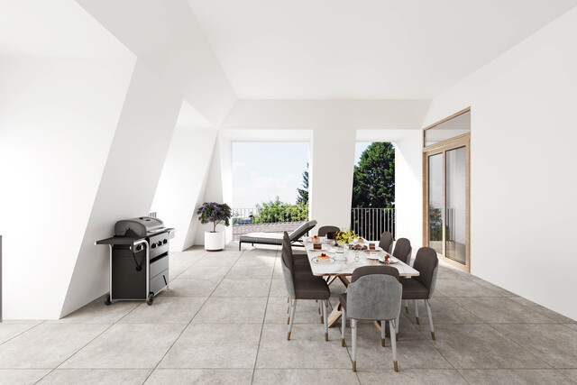 Penthouse mit ca. 190 m² und sehr großem, exklusiv nutzbarem Dachgarten mit ca. 136 m² im 5.Geschoss 