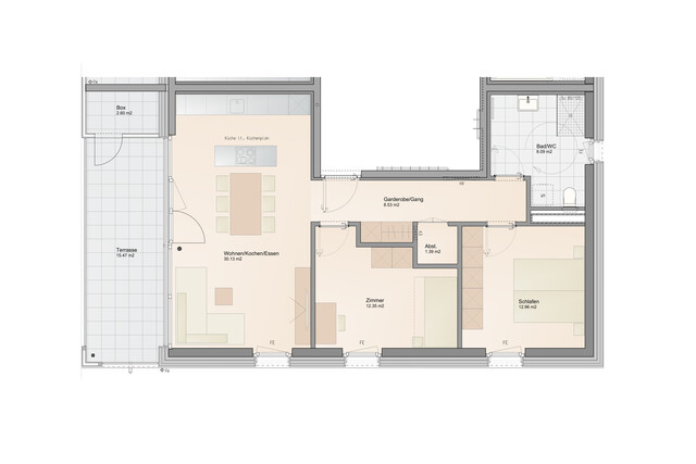 Sonnig ausgerichtete 3-Zimmer Dachgeschosswohnung (Top B6)