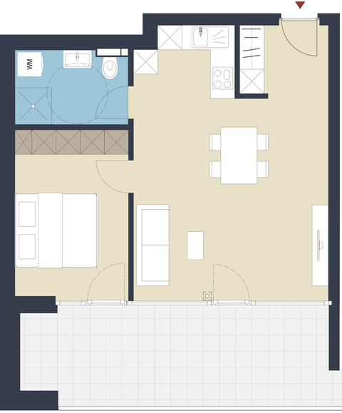 2 ZIMMER WOHNUNG MIT BALKON ZU VERKAUFEN