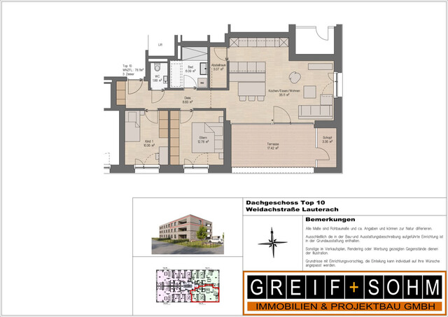 Top 10 | Morgenlicht über den Dächern und Weitblick bis zum Staufen | 3 Zimmer-Dachgeschosswohnung