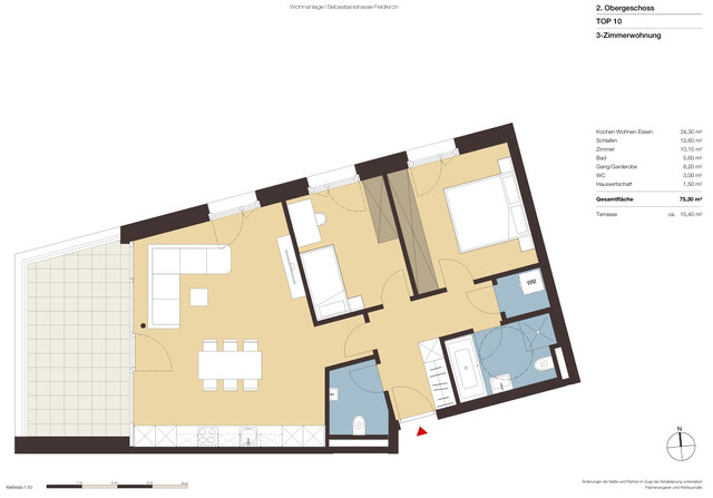 Neue ruhige 3 Zimmerwohnung in Feldkirch Gisingen
