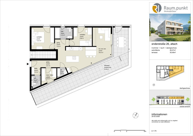 5-Zimmer-Dachgeschosswohnung mit Terrasse - Top 08