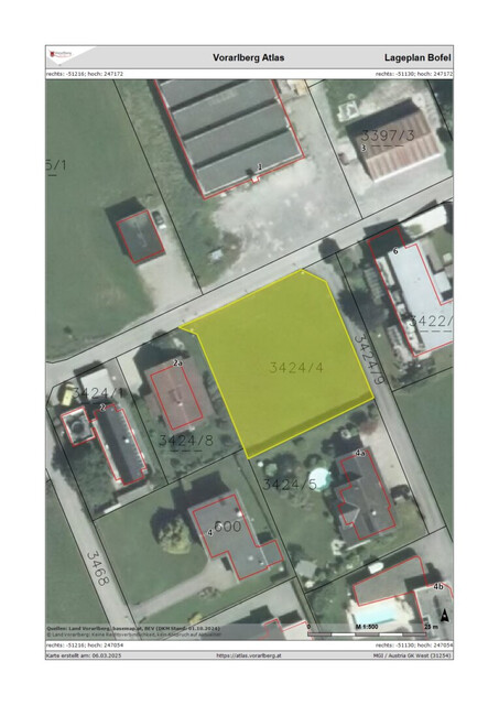 Sonniges Baugrundstück in wunderbarer Lage von Altach zu verkaufen! 400 m² Baufläche stehen noch zur Verfügung!