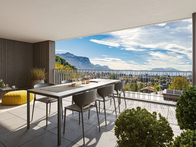 4,5-Zimmer-Dachgeschosswohnung mit Weitblick | B12