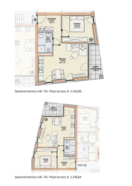 Neubau-Erstbezug: Hochwertige 2-Zimmerwohnungen in Röthis zu vermieten!