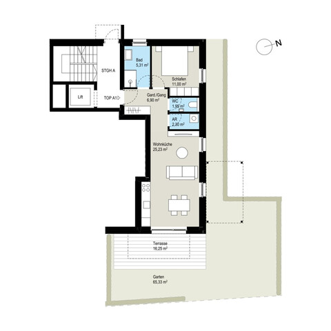 NEUBAU: Attraktive 2-Zimmer-Wohnung mit Garten