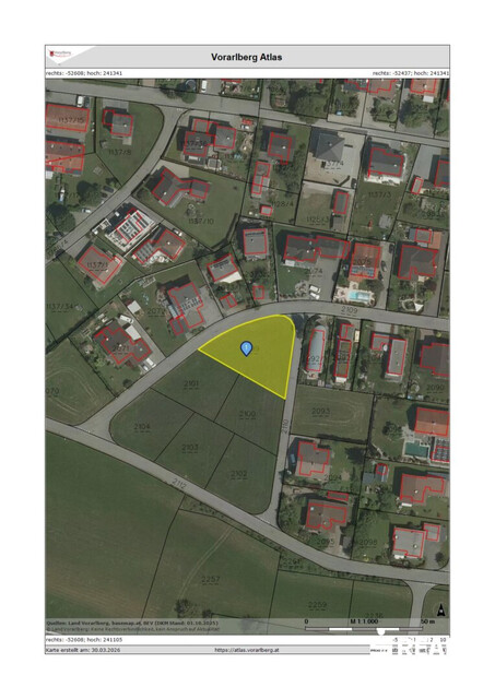 Attraktives Baugrundstück in Klaus (Feldkirch) – 813 m² in hervorragender Lage