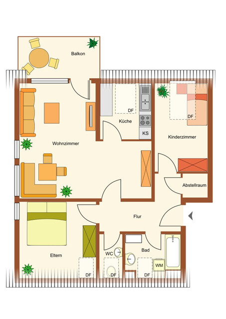 Ruhe. Licht. Lebensqualität. Dachgeschosswohnung mit Balkon und Carport in gepflegter Kleinwohnanlage