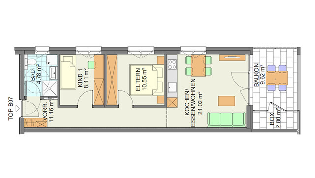 Optimale 3-Zi-Dachgeschosswohnung in Altach zu vermieten!