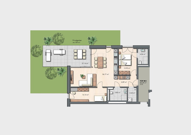 Lichtdurchflutet & gemütlich – Ihr neues Zuhause! 3 Zimmer Gartenwohnung