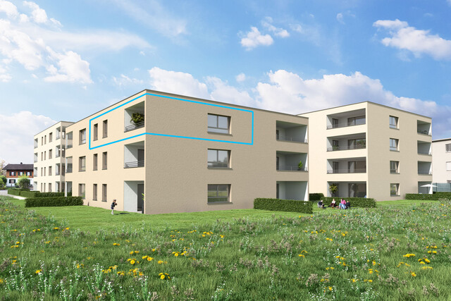 4-Zi-Wohnung mit großer Loggia.