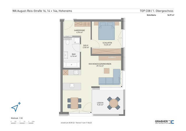 2-Zimmer-Wohnung mit Loggia