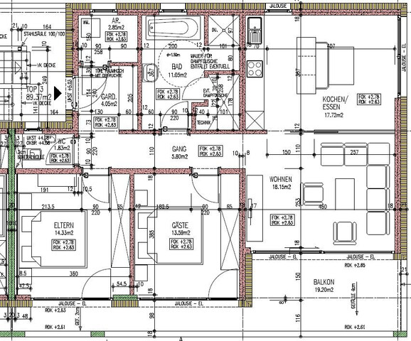 ruhig gelegene 3- Zimmer Wohnung in top Lage von Göfis zu vermieten!