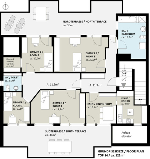 Möbliertes WG-Zimmer zum Fixpreis in zentrumsnaher Lage von Feldkirch