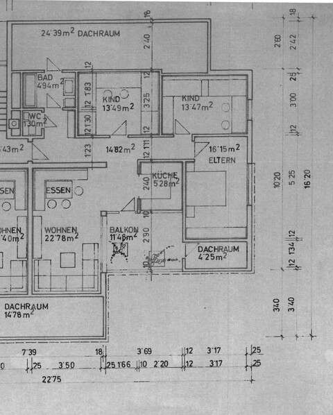 Leistbare 4 Zimmer Dachgeschosswohnung mit Grenznähe in Lustenau