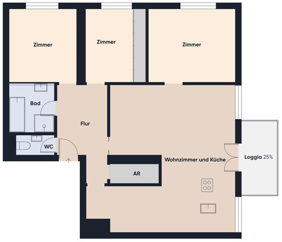 Große renovierte 4 Zimmerwohnung nahe Bodensee