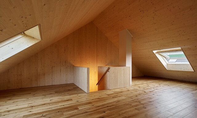 Vollholz Doppelhaus mit großem Garten in Feldkirch Tosters, 5 Zimmer, Terrasse, Studio und Tiefgarage, Baubeginn erfolgt