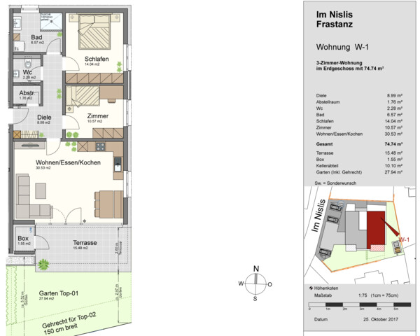 Helle, neuwertige Wohnung mit großer Terasse und Garten in Frastanz ab 1. September 2026 zu vermieten.