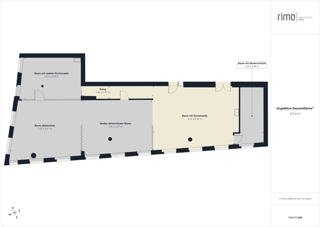 Büro- oder Ordinationsfläche mit 212 m²  in bester Lage mitten Am Garnmarkt in Götzis - Büro 8.1.5