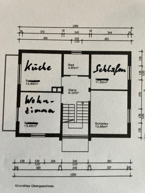 3-Zimmer Wohnung in 2-Familienhaus mit Balkon und Gartennutzung