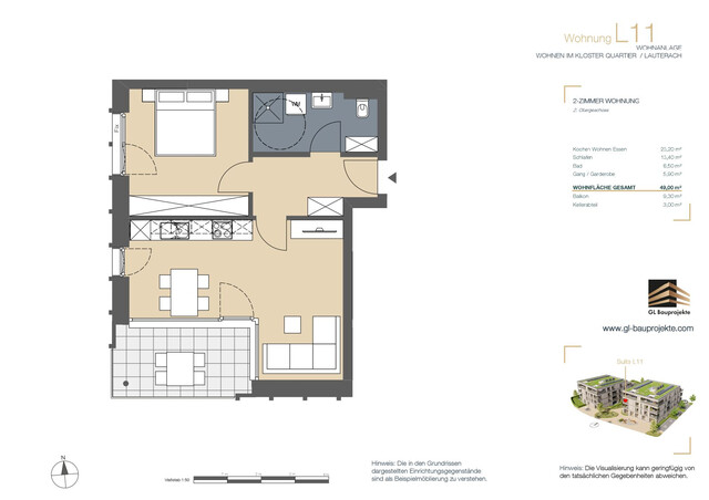Tolle 2 Zimmer Wohnung im Klosterquartier